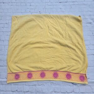 Vintage celestial sun embolized trimed beach towel 90's whimsigoth boho y2k
